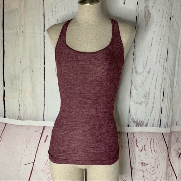 lululemon athletica Tops - Lululemon Pink Heathered Racer Back Tank 2